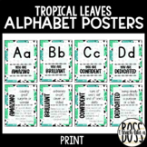 Tropical Leaves Alphabet Posters: Print