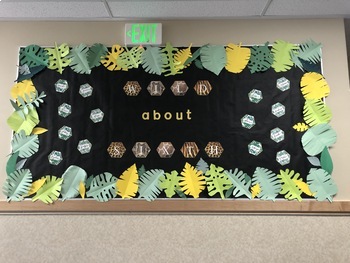 Preview of Tropical Leaves Bulletin Board Template