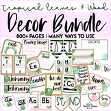 Tropical Leaves & Wood BUNDLE | 800+ Pages | Beach Theme