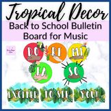 Tropical Music Decor // Back to School Door Decor or Bulle