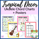 Tropical Music Decor // Ukulele Chord Charts + Posters for