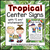 Tropical Palm Leaves Center Signs
