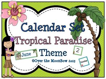 Preview of Tropical Paradise Calendar Set