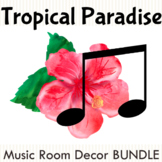 Tropical Paradise Music Room Decor BUNDLE