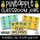 Tropical Pineapple Decor Classroom Jobs and Helpers EDITABLE