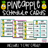 Tropical Pineapple Decor Schedule Cards EDITABLE