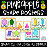Tropical Pineapple Decor 2D and 3D Shape Posters