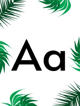 Preview of Tropical Plants Theme Alphabet Posters | Classroom Decor