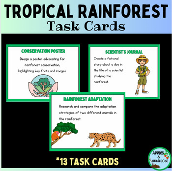 Preview of Tropical Rainforest Task Cards