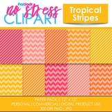 Tropical Stripes Digital Papers