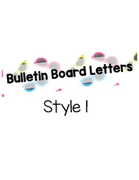 Tropical Sunglasses bulletin Board Letters (Printable) by Flynn's Finns