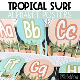 Tropical Surf Classroom Decor | Alphabet Posters - Editable!