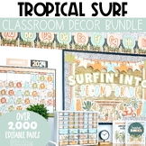 Beach Themed Classroom Decor Bundle | Tropical Surf Calm C