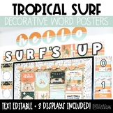 Tropical Surf Classroom Decor | Decorative Word Posters - 