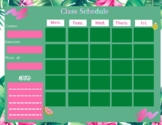 Tropical Theme Class Schedule Template