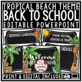 Beach Tropical Theme Meet the Teacher Template Editable Op