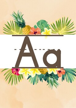 Preview of Tropical-Themed Alphabet Letters