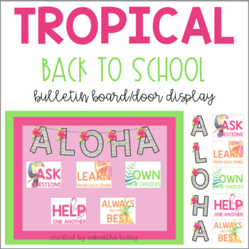 Preview of Door Decor / Bulletin Board Aloha Tropical Themed Decor