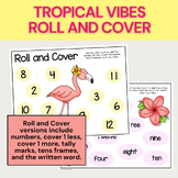Tropical Vibes Roll and Cover (Numbers, Tally Marks, Tens 