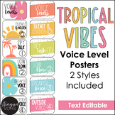 Voice Level Posters - Editable Voice Level Chart - Tropica
