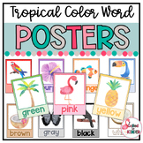 Tropical Watercolor Color Posters | Classroom Decor