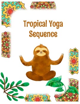 Preview of Tropical Yoga- Pose Cards & Story