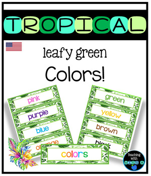 Preview of Tropical leafy green themed colors