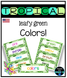 Tropical leafy green themed colors