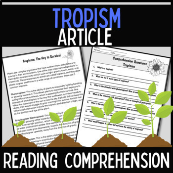 Preview of Tropisms Reading Passage Comprehension Questions . Bell Ringer