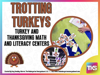 Preview of Trotting Turkeys Math and Literacy Centers