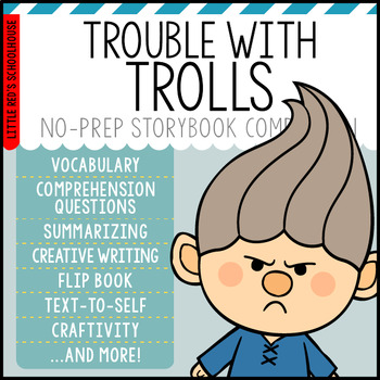 Preview of Trouble with Trolls Storybook Companion | Writing Prompts, Vocab, Comprehension