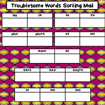 Troublesome Words Center by Bring Lit On | Teachers Pay Teachers