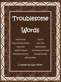 Preview of Troublesome Words Bundled