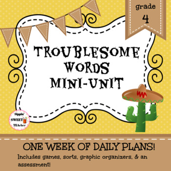 Preview of Troublesome Words Mini Unit (includes their/there/they're, too/to/two, & more)