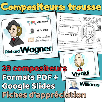 Preview of Trousse "Compositeurs": Affiches et fiches sur les compositeurs célèbres