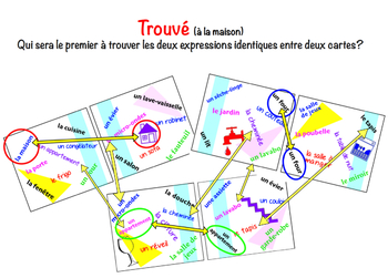 Preview of TROUVÉ! (le vocabulaire de la maison)  FRENCH