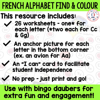 Trouve Et Colorie Les Lettres De L Alphabet French Alphabet Find Colour