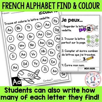 Trouve Et Colorie Les Lettres De L Alphabet French Alphabet Find Colour