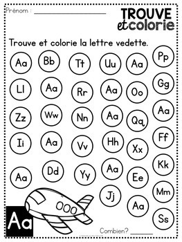 Trouve Et Colorie Les Lettres De L Alphabet French Alphabet Find Colour