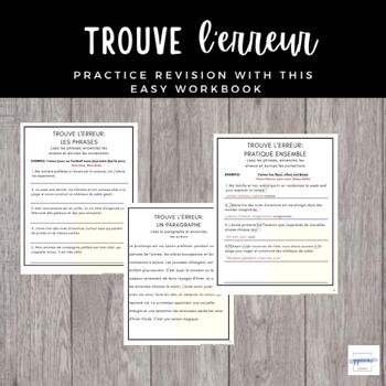 Preview of French Writing: Trouve l'erreur