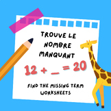 Trouve le terme manquant - FRENCH - Find the missing term 