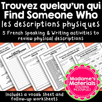 Preview of Trouvez quelqu'un qui: Les descriptions physiques / French Description Bingo