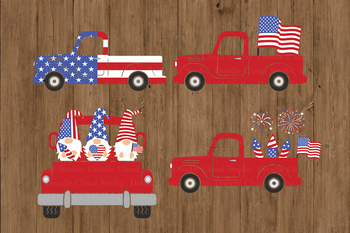 Download Truck Svg Patriotic Truck Svg Cut Files Amercian Flag Fireworks 4th Of July