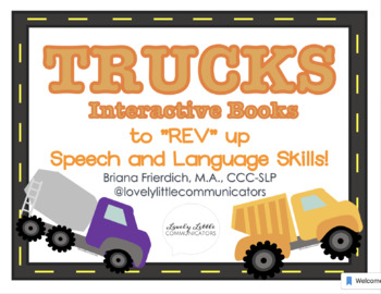 Preview of Truck Themed Interactive Books