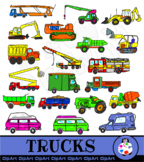 Trucks and Camper Van Clip Art Vehicles