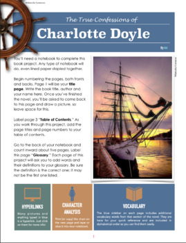 Preview of True Confessions of Charlotte Doyle — Hyperlinked PDF project to accompany novel