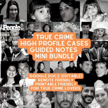 Preview of True Crime: High Profile Cases Guided Notes Mini Bundle