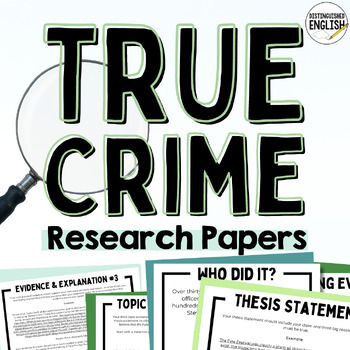 Preview of True Crime Middle School Research Paper Bundle