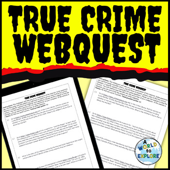 Preview of True Crime Research Activity WebQuest for High School English Language Arts