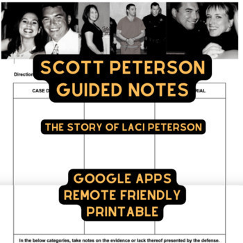 Preview of True Crime: Scott Peterson: Guided Notes REMOTE or PRINTABLE